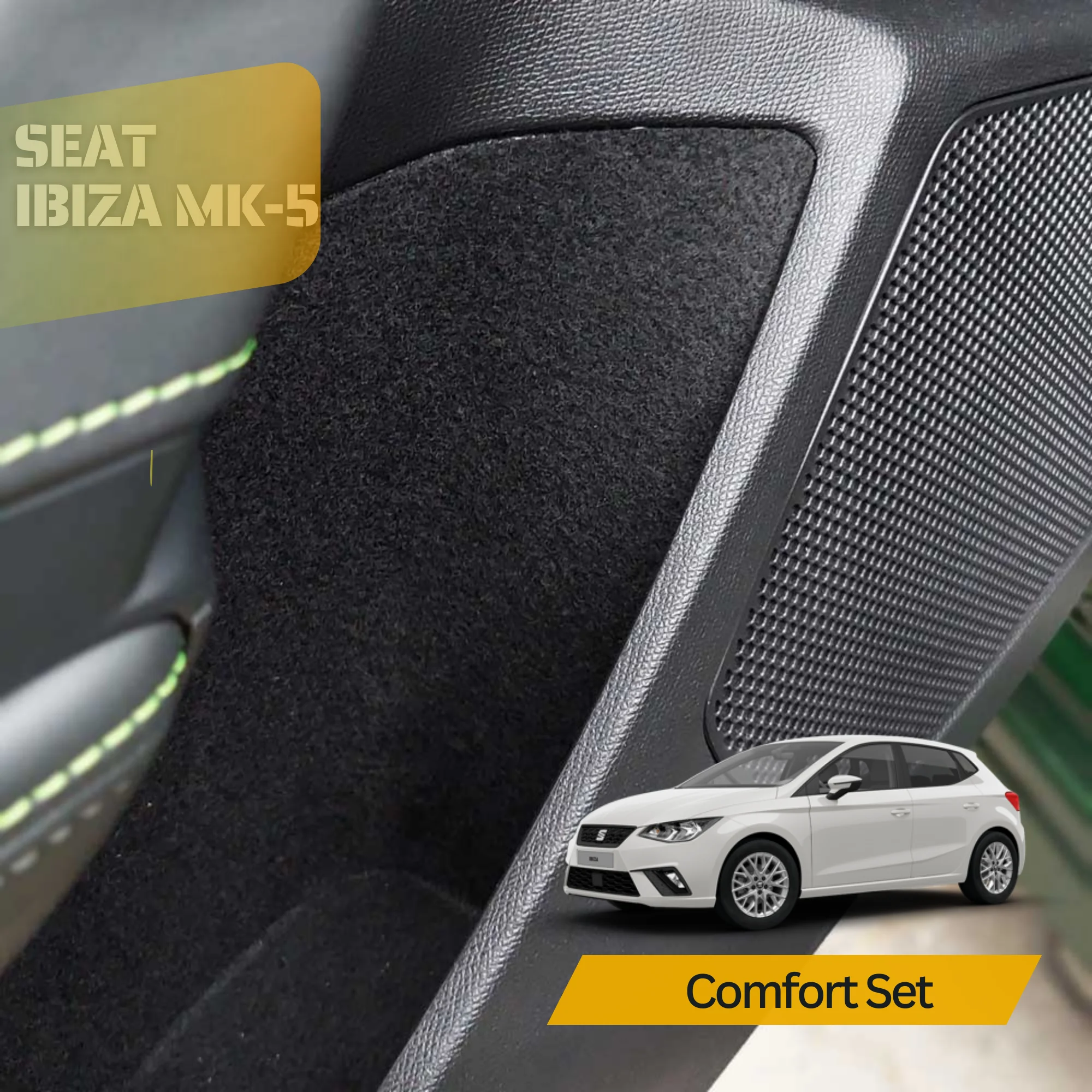 TRIM COATING COMFORT FOR SEAT IBIZA MK5-ISOLATION AND FABRIC-LASER CUTS