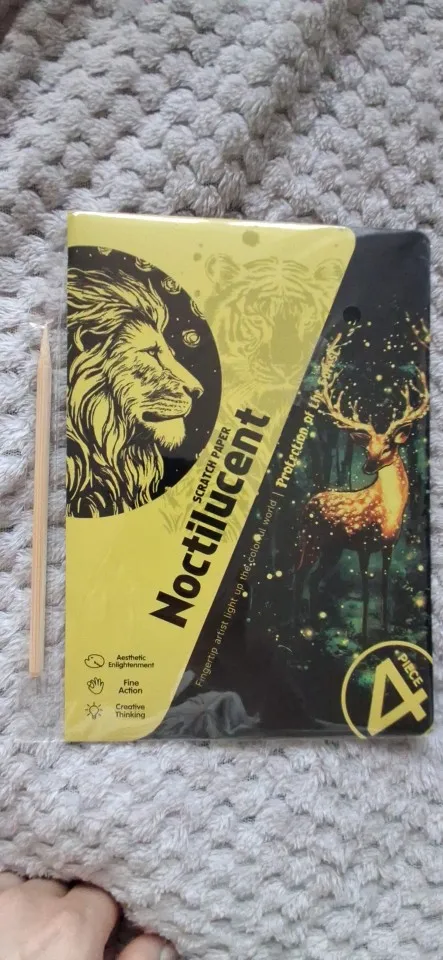 12 Sheets Magic Scratch Art Paper with Stylus Landmarks Animals Painting Stress Relief DIY Craft Drawing Toy Kit Kids Adult Gift photo review