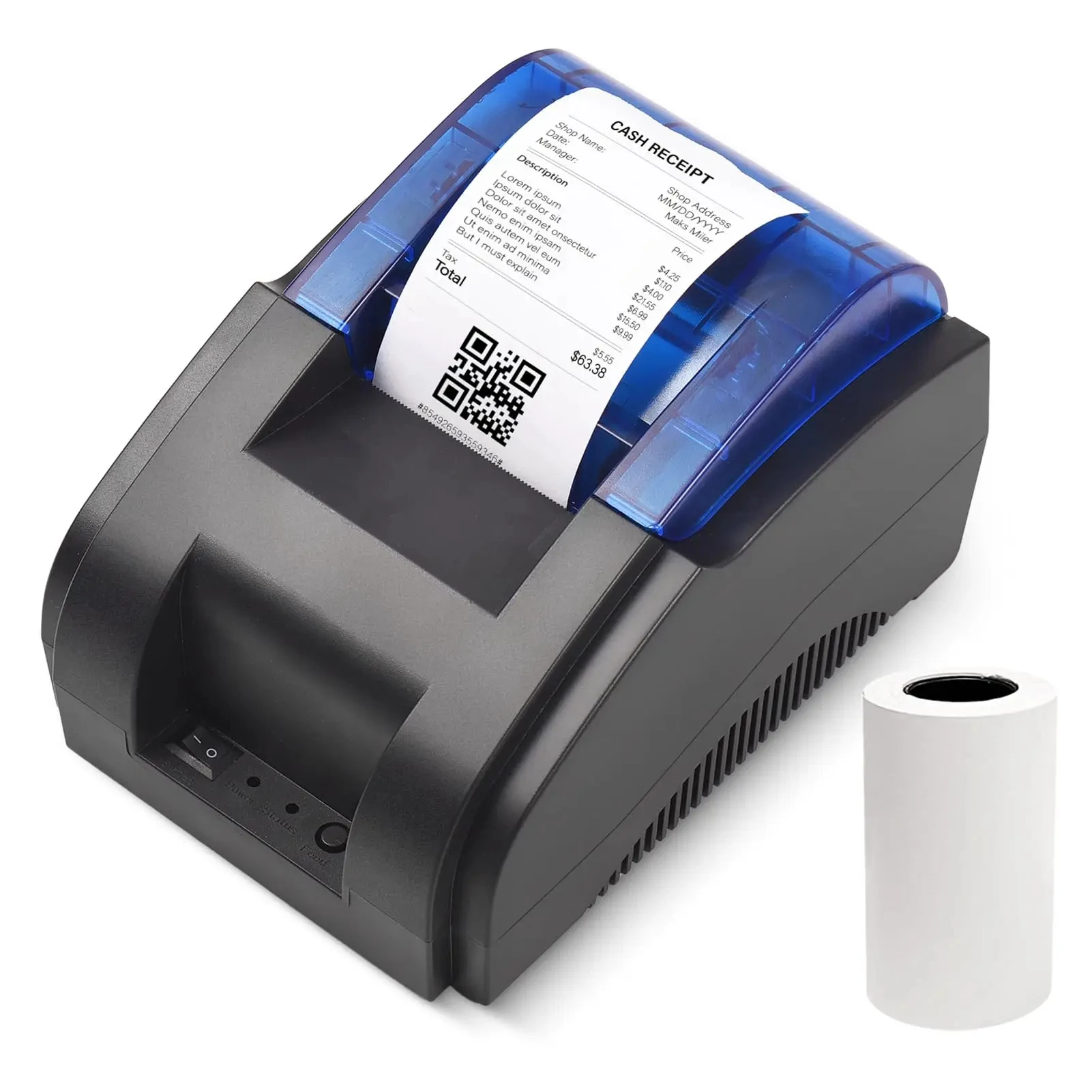 58mm Thermal Portable Bluetooth Wireless Printer Desktop Receipt Bill POS Compatible With Windows/Linux/Mac/Android/iOS Systems