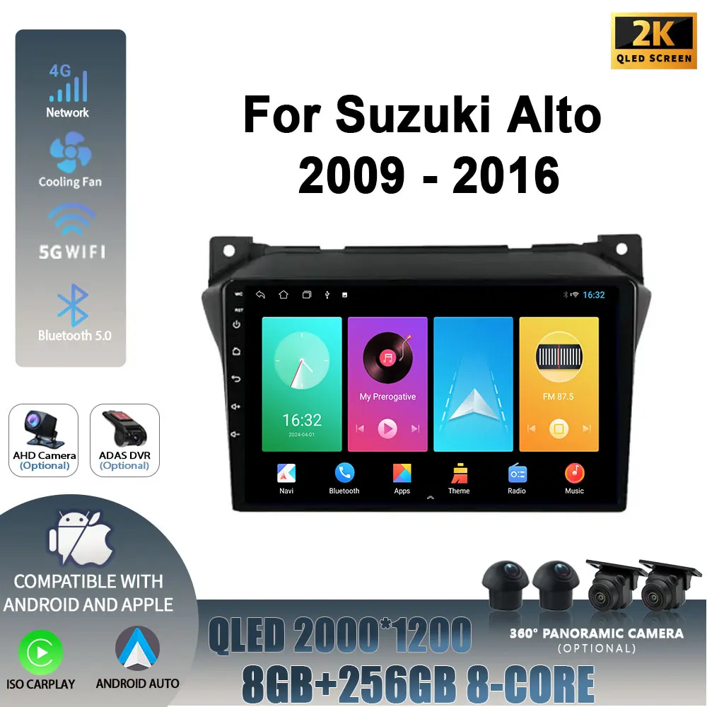 

Android 14 для Suzuki Alto 2009-2016 беспроводной Carplay стерео экран автомобильный радиоприемник мультимедийный навигационный плеер 4G 2DIN