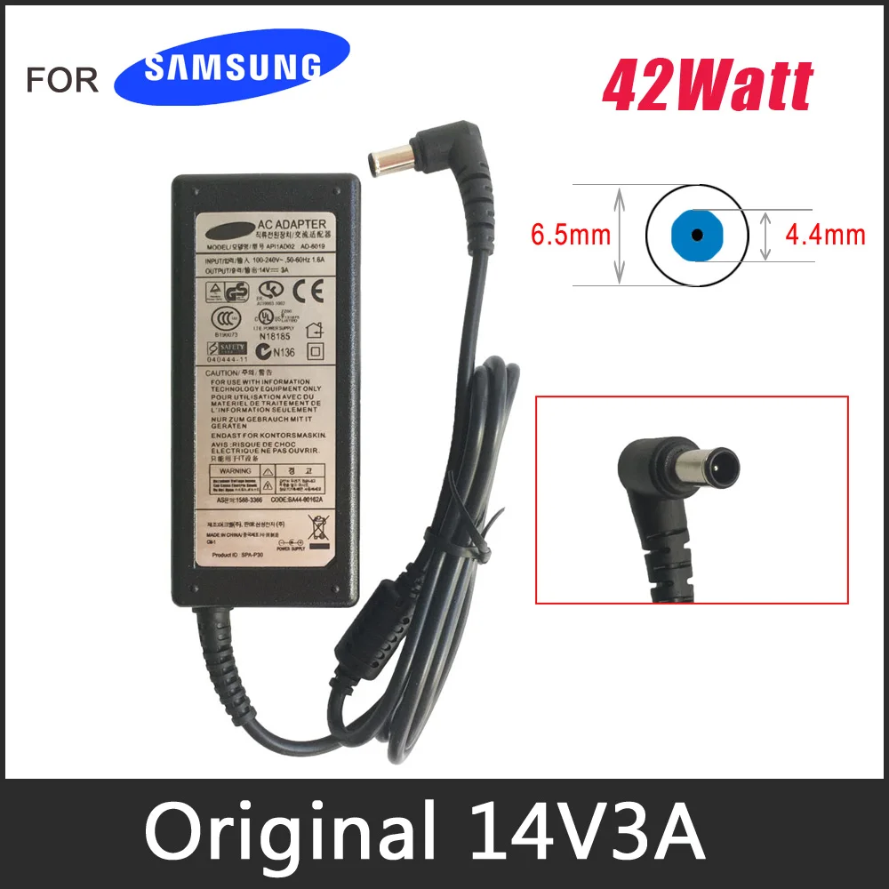 14V 3A AC Adapter Charger for Samsung LCD Monitor A2514_DPN A3014 AD-3014B B3014NC SA300 SA330 SA350 B3014NC Power Supply Cord