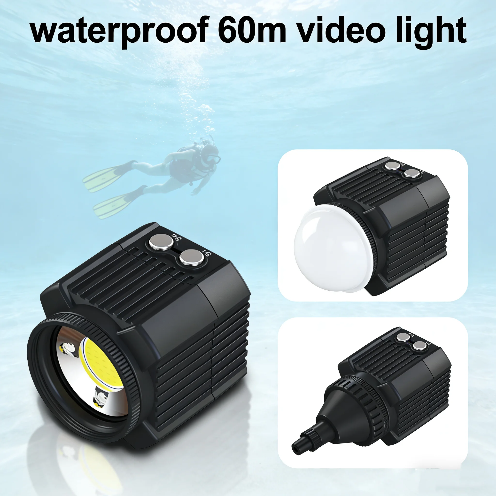 

Seafrogs SL-19 Dive Light Водонепроницаемый видеосвет 60 м, 2000 лм, 5 режимов с диффузором и макротрубкой