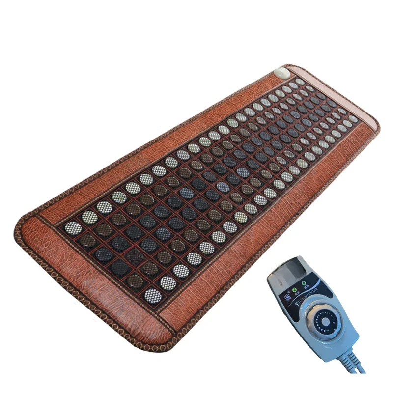 Natuurlijke Jade Toermalijn Foton Verwarming Pad Hot Stone Verwarming Mat Met Oververhitting Bescherming Instelbare Temperatuur 60*150Cm - afbeelding 2