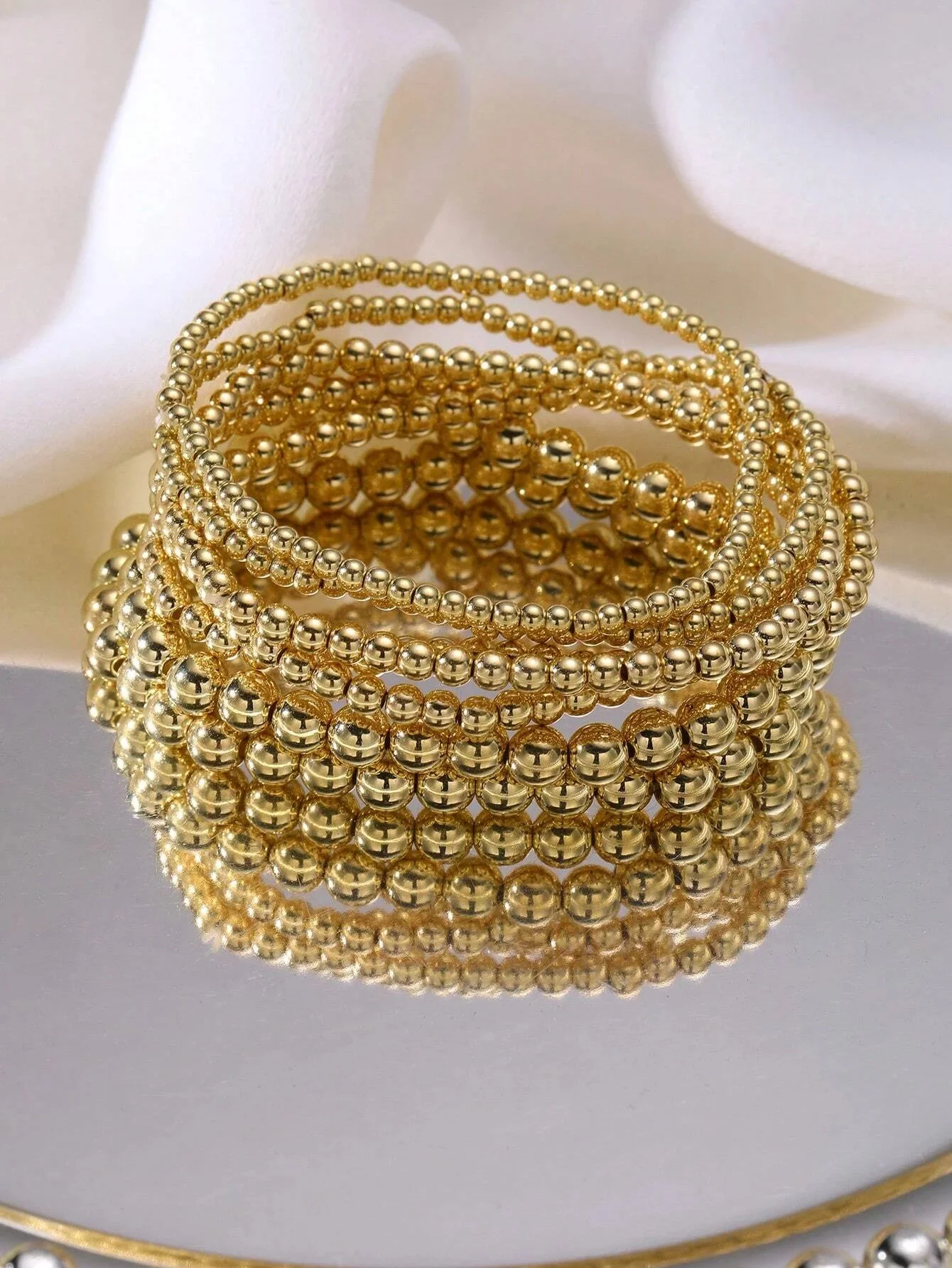 7-teiliges Vintage-Armband-Set mit minimalistischen Perlen für Damen, modisch, elegant, handgefertigt, Armbänder, Alltagskleidung, Party, Urlaub, Schmuck, Geschenke