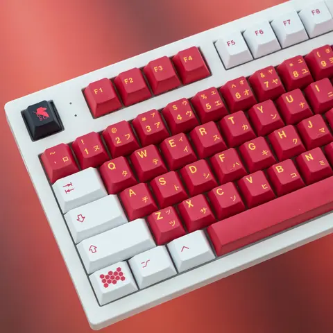EVA NGELION-02 Production Mode PBT Keycap 129 Keys Cherry Profile DYE-SUB Personalized GMK keycaps For Mechanical Keyboard