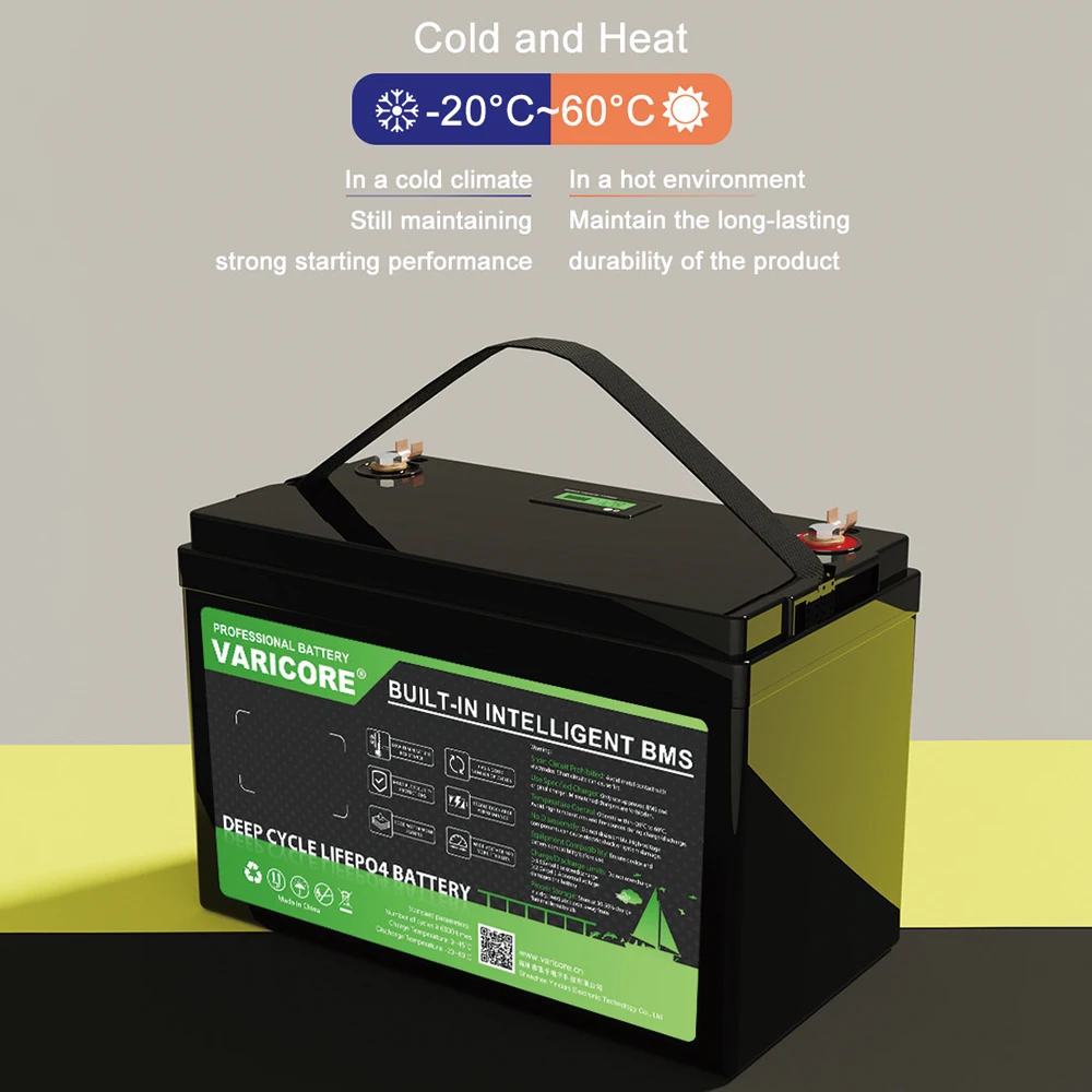 EU-Lager 12V 100Ah LiFePO4 Batteriepack Tiefzyklus-Lithium-Eisenphosphat-Batterie mit eingebautem BMS für Wohnmobile, Solaranlagen, Boote und Off-Grid-Anwendungen