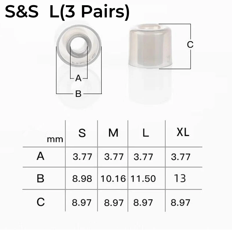 DUNU S&S Silicone Ear Tips 5