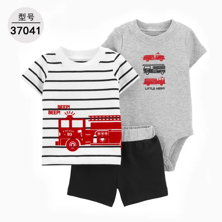 Baby clothes set 3pcs boys romper summer toddler girls clothes baby clothes unicorn toddler boy shirts infant baby outfits pants