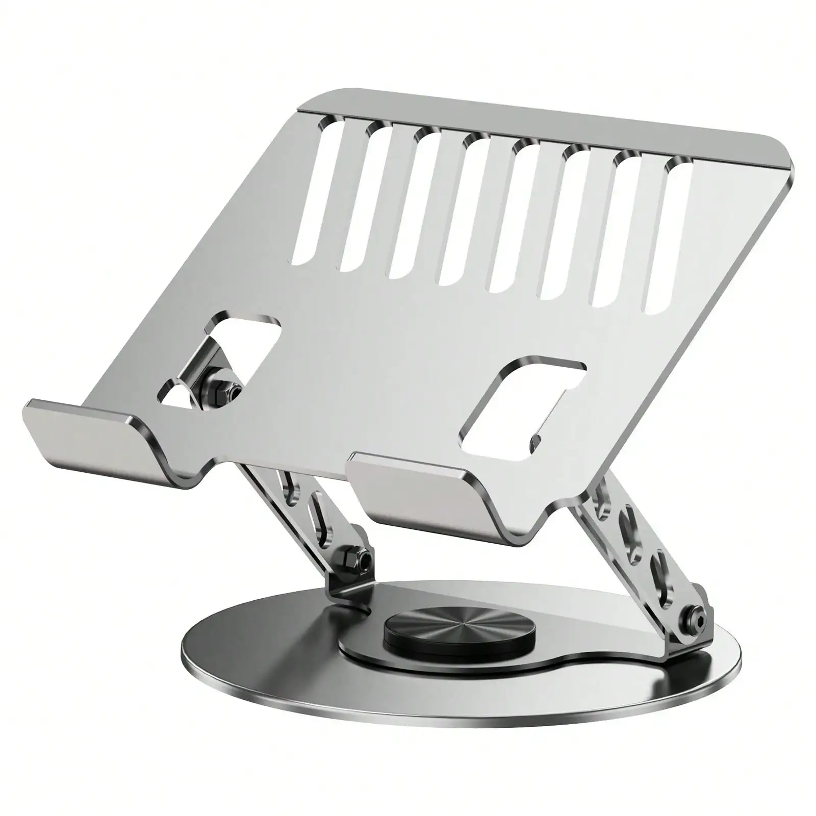 360 Rotating Laptop Stand, Foldable Laptop Riser for Desk, Aluminum Ergonomic Computer Stand, Heat Dissipation Cooling Holder