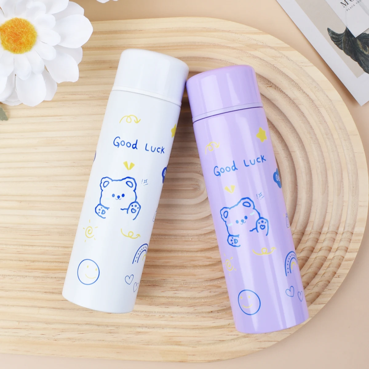 Leno 150ML Mini Vacuum Insulated Water Bottle Portable Leakproof Travel Mug Thermal Flask for Kids Children Women School