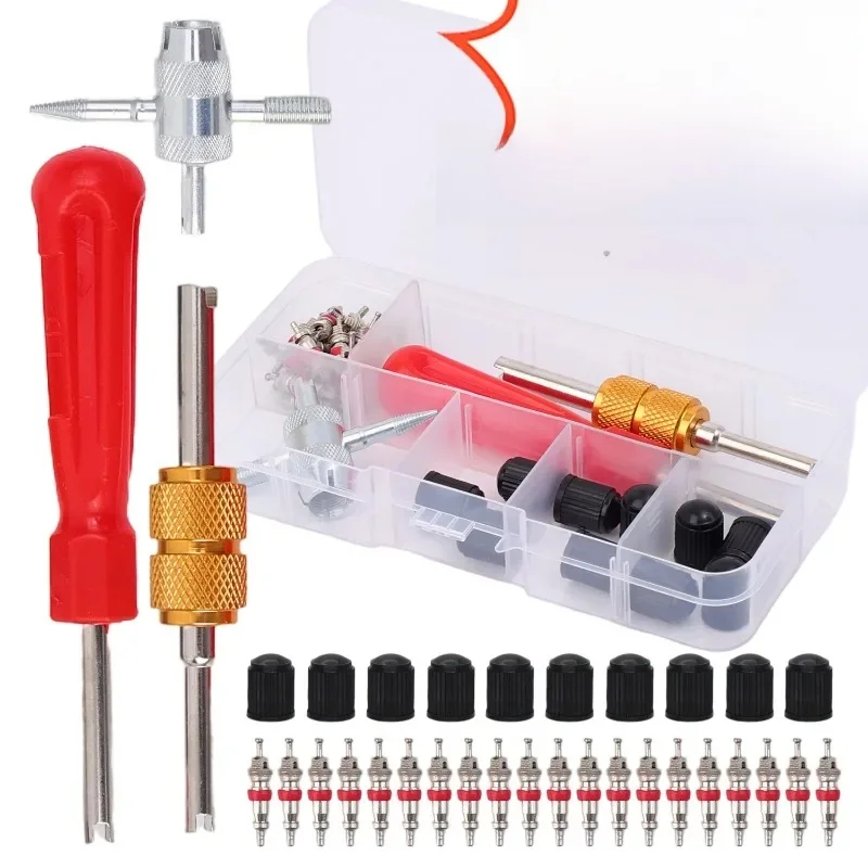 AliExpress None Car Bicycle Slotted Handle Tire Valve Stem Core Remover Screwdriver Tire Repair Install Tool Kit Auto Motorcycle Accessories