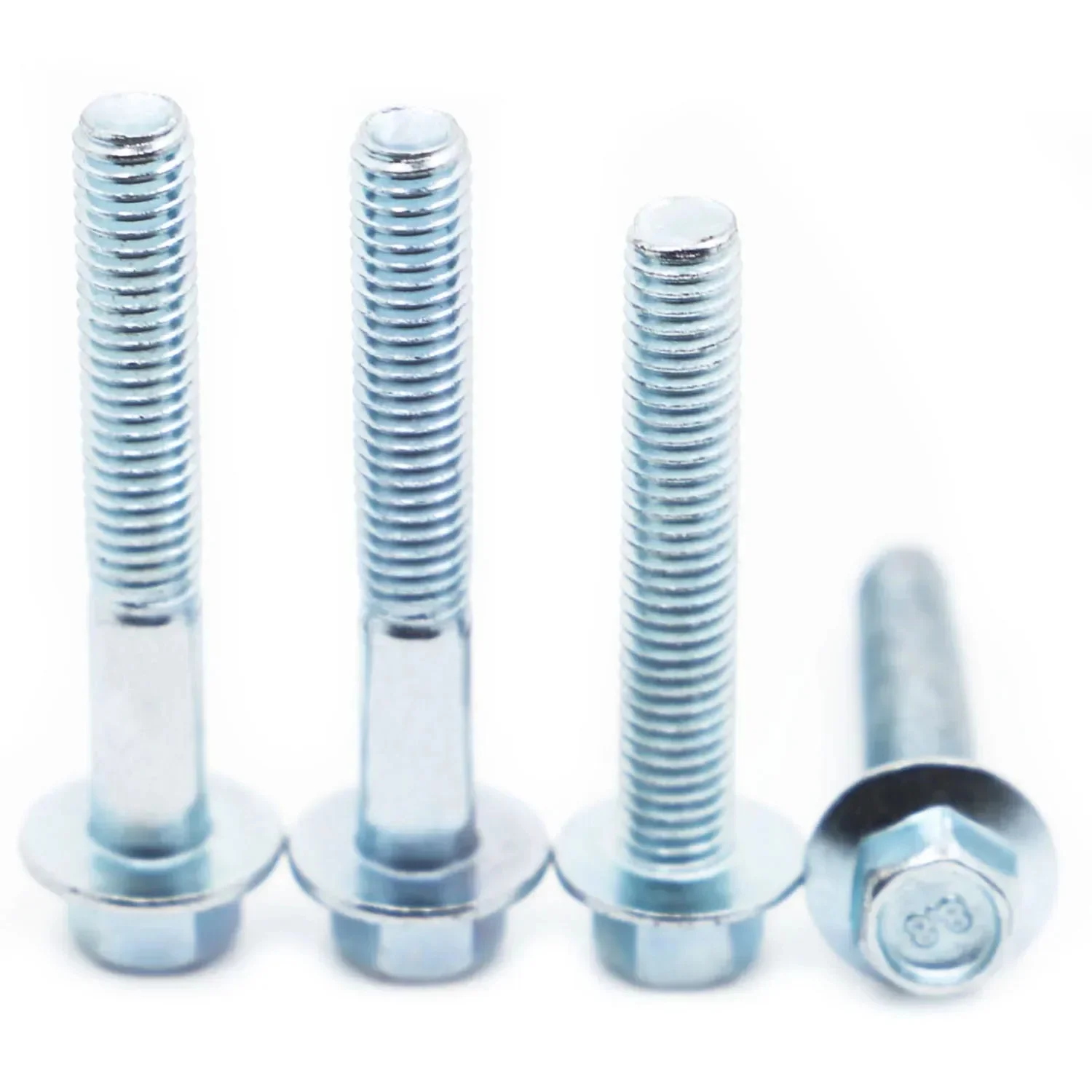 Boulons à bride hexagonale externe M5 M6 M8 M10 M12 GB5787, vis à bride hexagonale zinguée de qualité 8.8 avec coussinet de ceinture