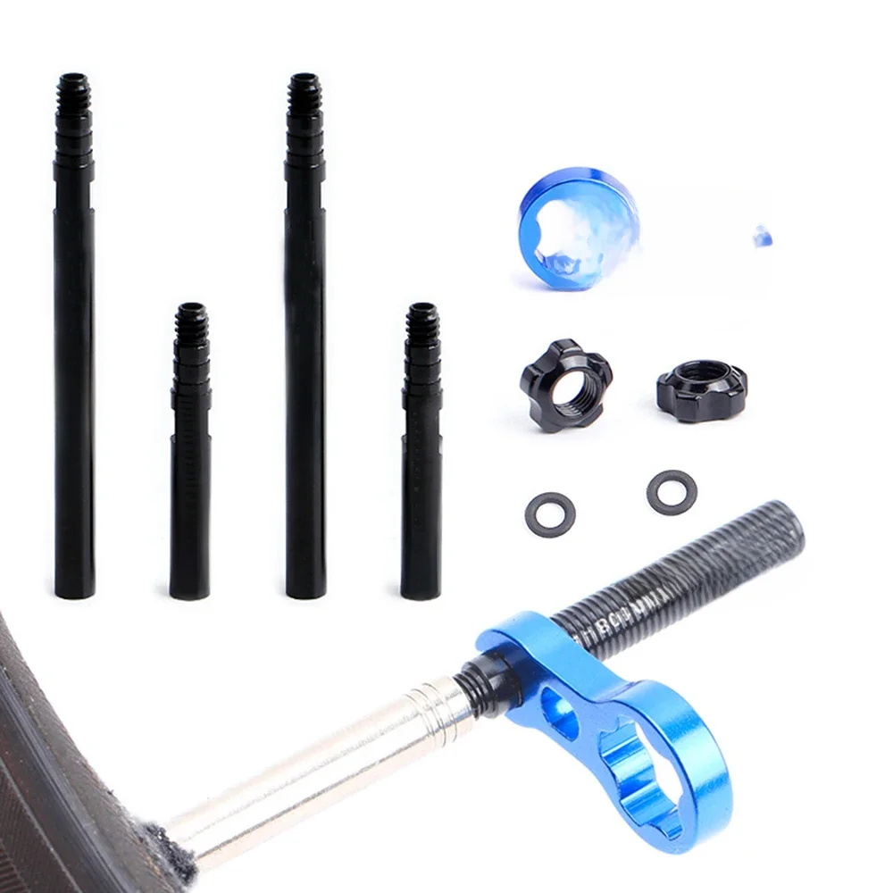 AliExpress 45mm 80mm Removable Integrated With Wrench Bicycle Parts Presta Valve Extender Inner Tubes Valve