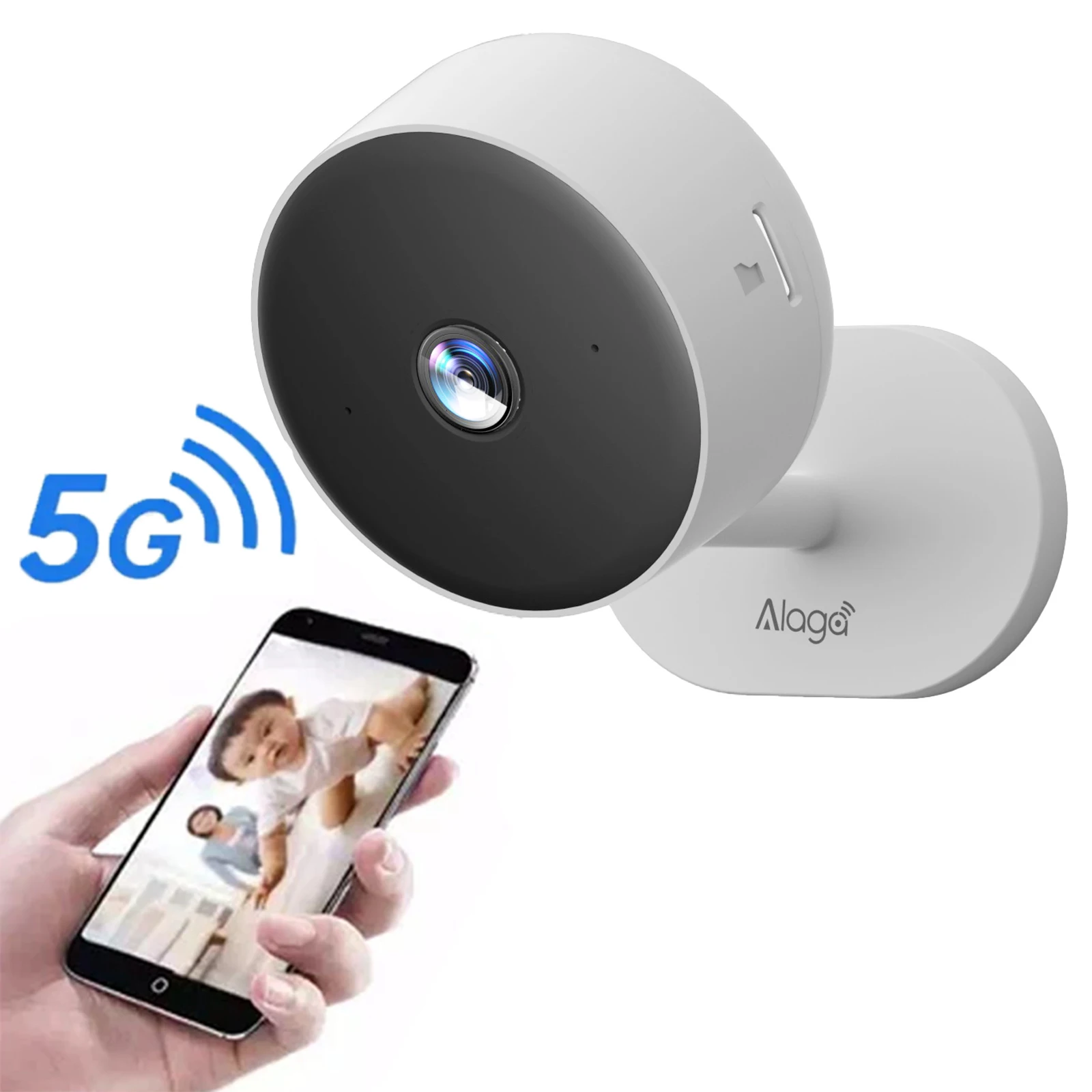 2pcs Alaga 2K WIFI security camera, suitable for pet/elderly/home security cameras, with two-way communication security camera