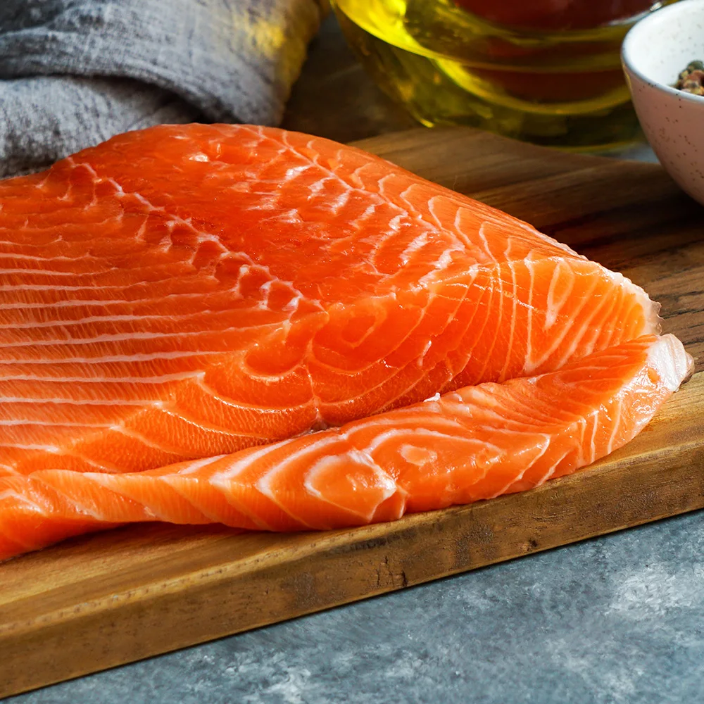 If you go there, you can go to the mountain area, 500g salmon Salmon, Norwegian Superior Grade salmon steaks