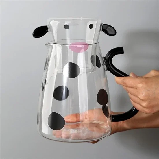 

Tcherchi 550ML Borosilicate Cow Glass Pitcher