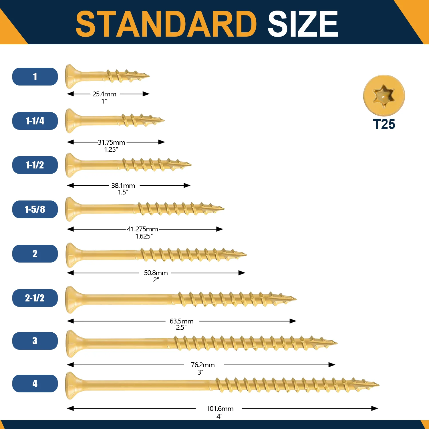 VKKM - # 屋外デッキ用木ネジ8本、T25トルクスドラ - Woodworking Epoxy のレビューと価格
