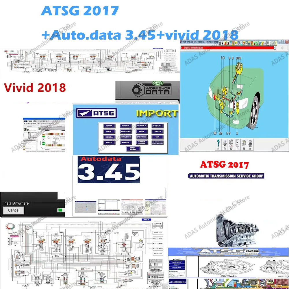 

Newest AutoData 3.45 Software + Vivid Workshop Data Atris-Stakis Technik 2018.01V Multi languages + ATSG 2017 Automatic Software