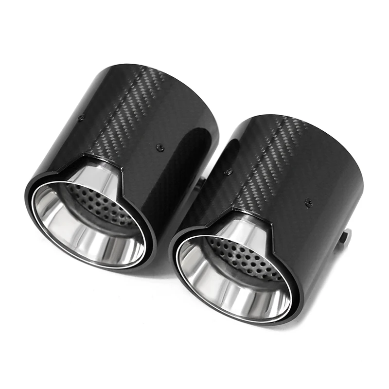 2pcs/lot Direct Plug Exhaust Pipe For BMW 4 Series G22 G23 G26 M Performance Style Carbon Fiber Exhaust Tips Nozzle Tailpipe