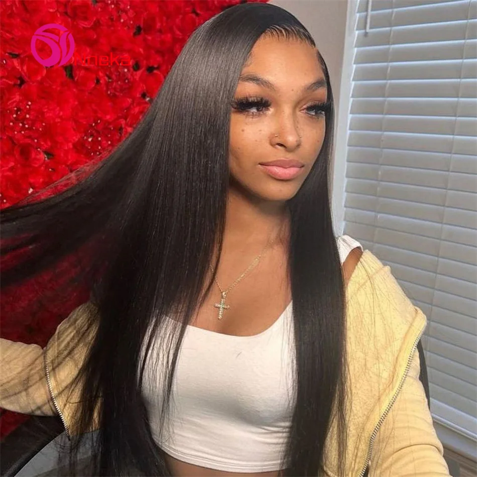 

30 38 inch Straight Lace Front Wigs Human Hair 4x4 HD Closure Wigs Pre Plucked 5x5 Straight Glueless Human Hair Wigs For Women