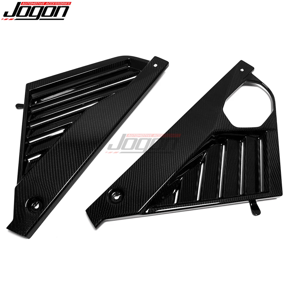 For Chevrolet Corvette C8 Coupe Z51 2020-2023 Carbon Fiber Car Front Engine Side Triangular Hole Panel Decoration Trim Sticker