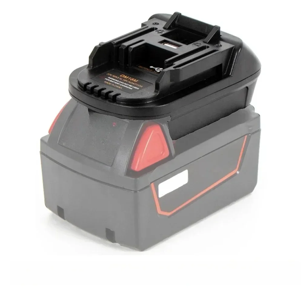 Adaptateur de convertisseur de batterie DM18M pour Milwaukee 18V pour batterie Li-ion Dewalt 20V, conversion en batterie Makita 18V BL1830 BL1850