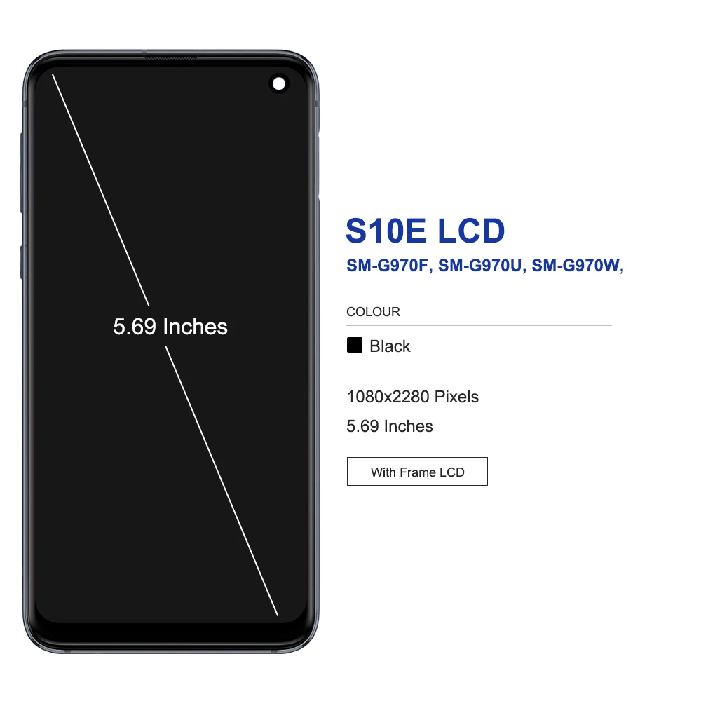 Tested TFT Quality For Samsung S10E Display Touch Screen With Frame Digitizer Assembly For Samsung S10e G970FU SM-G970F lcd