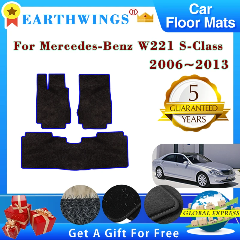 

Car Floor Mats For Mercedes-Benz W221 S-Class 2006-2013 Carpets Footpads Anti-slip Cape Rugs Cover Foot Pad Interior Accessories