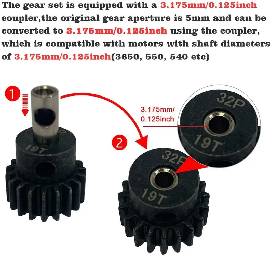 54T 0.8 32 smoła ze stali 3956 przekładnia zębata do Traxxas Slash 4x4 4WD/2WD VXL Rally VXL Stampede 4x4 1/10 szczyt 1/10 E-REVO