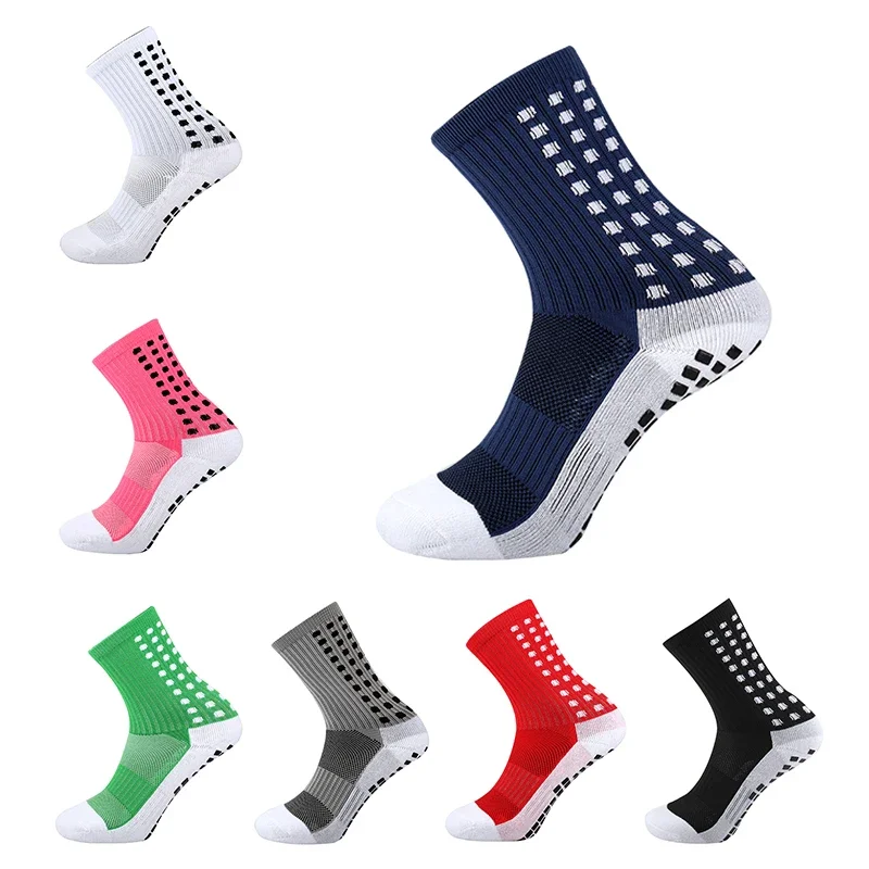 AliExpress New XL Anti-slip Football Socks Men Women Non-slip Soccer Basketball Tennis Sport Socks Grip Cycling Riding Socks 39-48