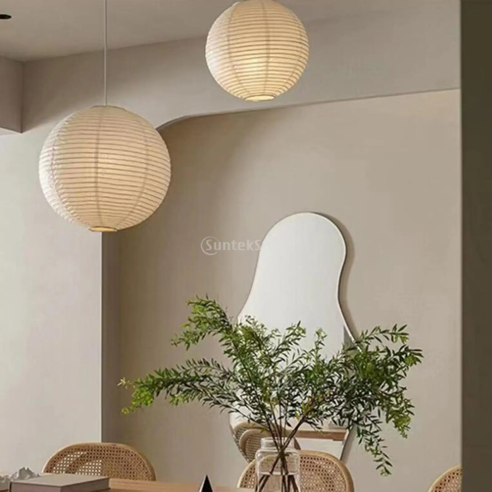 Pendant Lampshade Stylish Rice Paper Hanging Lamp Shade Dining Room Japanese Style Spherical Chandelier Fashionable Repair