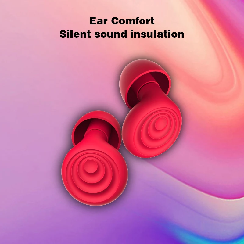 Olyga Wavy Shape Silicone Reusable Earplugs for Sleeping Noise Canceling Anti-snoring Ear Plugs Noise Reduction Waterproof