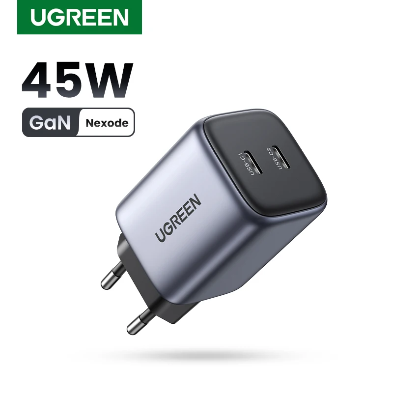 

UGREEN GaN 45W USB Charger Fast Charger PD QC 3.0 USB C Charger Quick Charger For iPhone 14 13 Travel Charger for Samsung S21