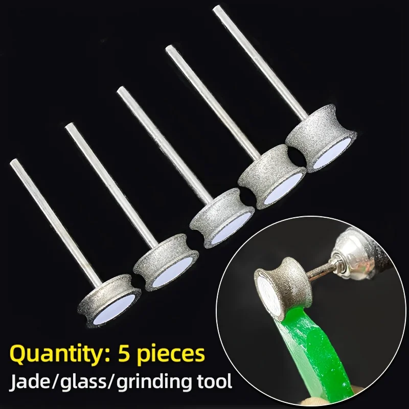 

Набор из 5 алмазных шлифовальных головок с шириной канавок 3/4/5/6/8 мм, для полировки нефритовых колец, угловые и закругленные полировальные головки, инструмент для снятия фаски со стекла, многофункциональный полировальный инструмент, профессиональная по