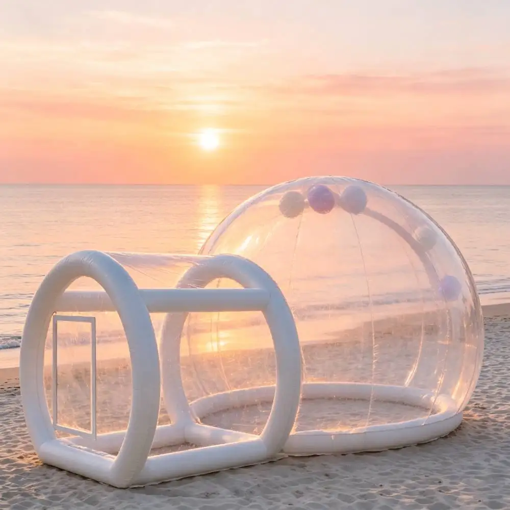 Tente bulle transparente gonflable, décorations de fête, camping observation des étoiles, souffleur gratuit – Stock UE disponible