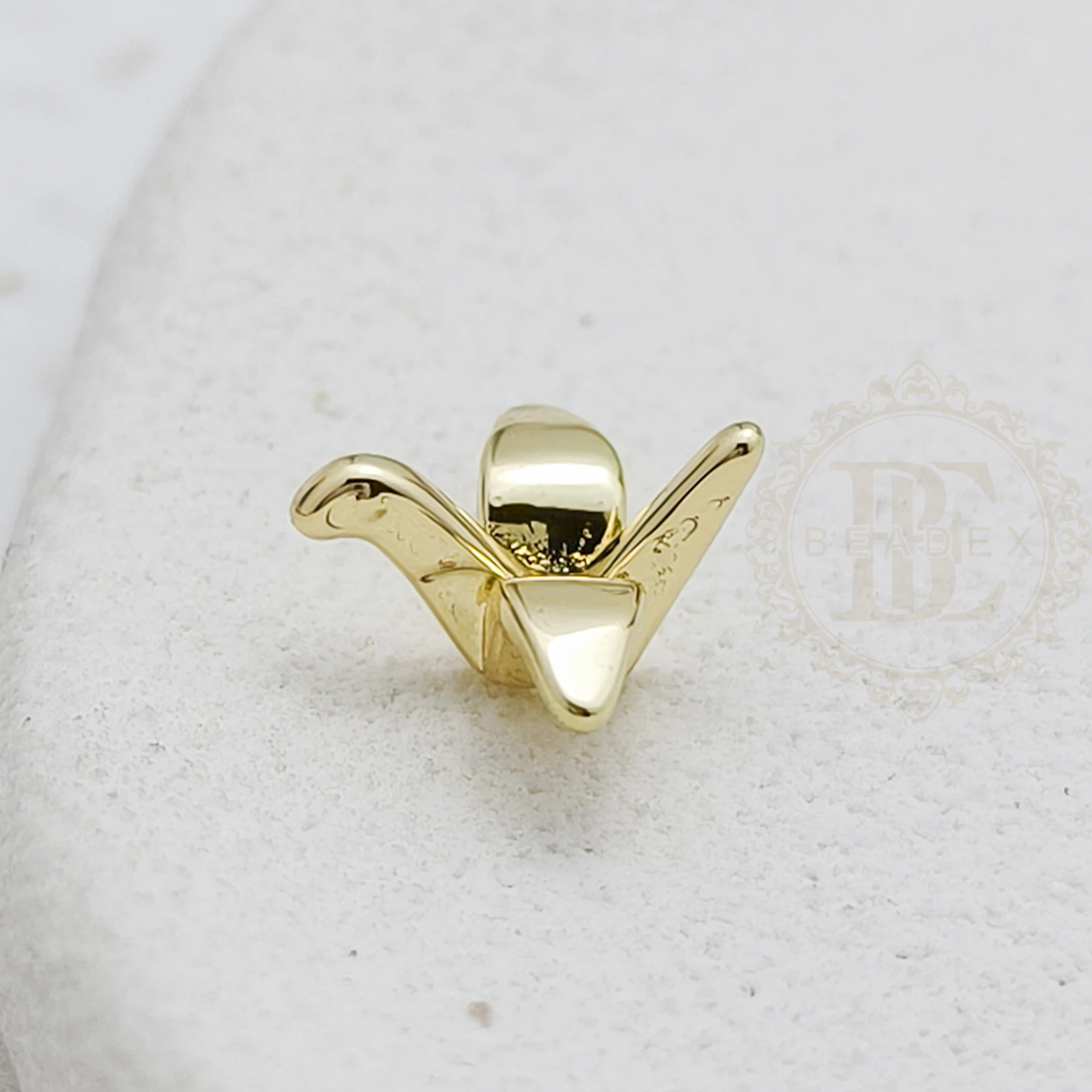 DIY Supply-Premium Plated Casted Brass Spacer - Origami Crane 9.5x12mm (4925C-9)