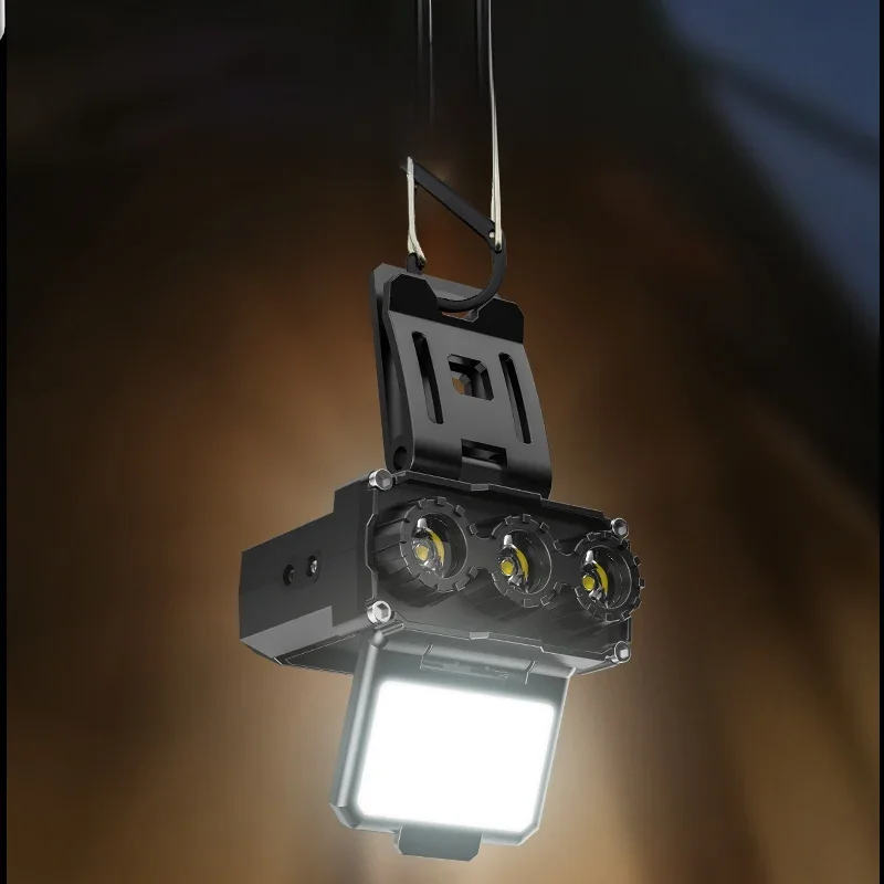 AliExpress NONE Infrared sensor Led Headlamp Powerful Outdoor Camping Fishing Headlight Type-c Front Bicycle Light