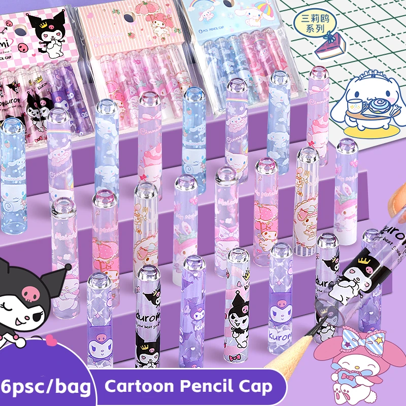 Sanrio Stiftkappe, Cartoon-Bleistiftverlängerungshülse, Nibenschutz für Schule, Büro, Studenten, Schreibwaren, Kinder, kreatives Geschenk, Kunstwerkzeug