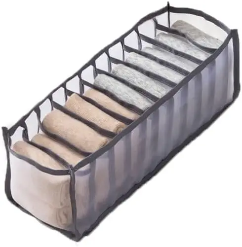 11/7/6 Grids Lingerie Drawer Storage Box Home Mesh Sock Organizer Wardrobe Dormitory Storage Bag