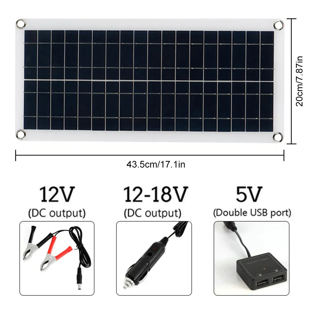 1000W Solar Panel 12V Solar Cell 100A Controller Solar Panel For Phone RV Car Mp3 PAD Charger Outdoor Battery Supply