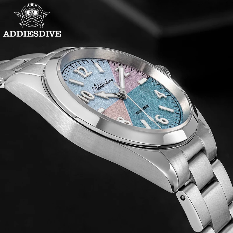 ADDIESDIVE Quartz Women Watches New Luxury Sapphire Glass BGW9 Super Luminous Steel Watch 100m Waterproof Business Ladies Watch
