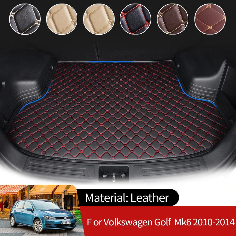 for Volkswagen VW Golf Mk6 Jetta SportWagen 2010~2014 Car Boot Liner Cargo Rear Trunk Mats Luggage FLoor Tray Waterproof Carpets