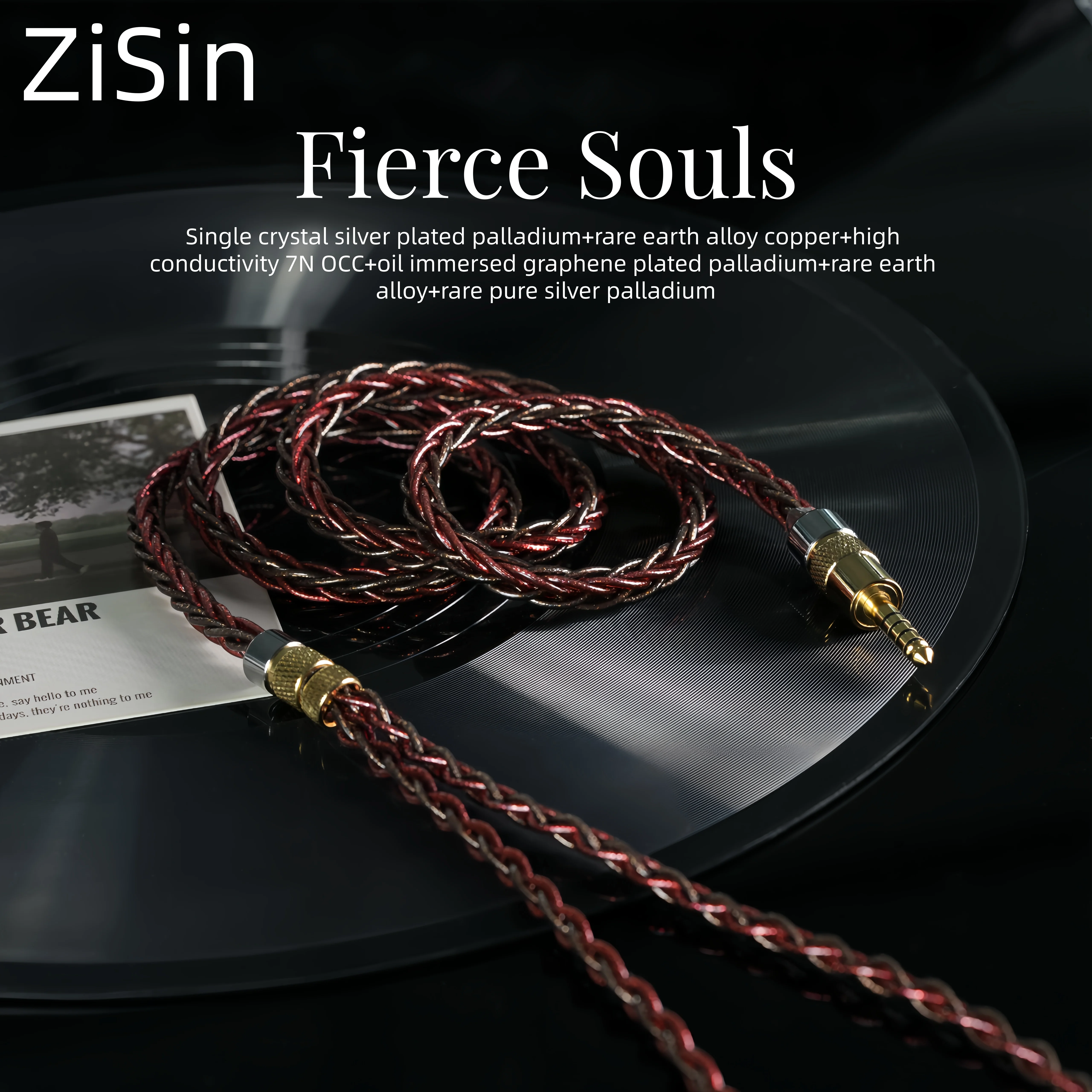 ZiSin-319 8-Core In ear HIFI earphone upgrade cable 3.5/2.5/4.4mm MMCX/ 0.78 2Pin For Delci Explorer DaVinci Himalaya