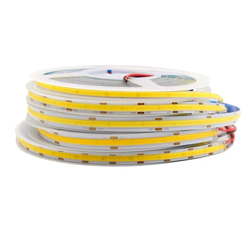 Tira de luces LED COB UHB Premium de 24V CC, Chips flexibles de alta densidad CRI 90, frío Natural cálido, 3000k, 4000k, 6000k, luces blancas, cinta de 5m y 10m