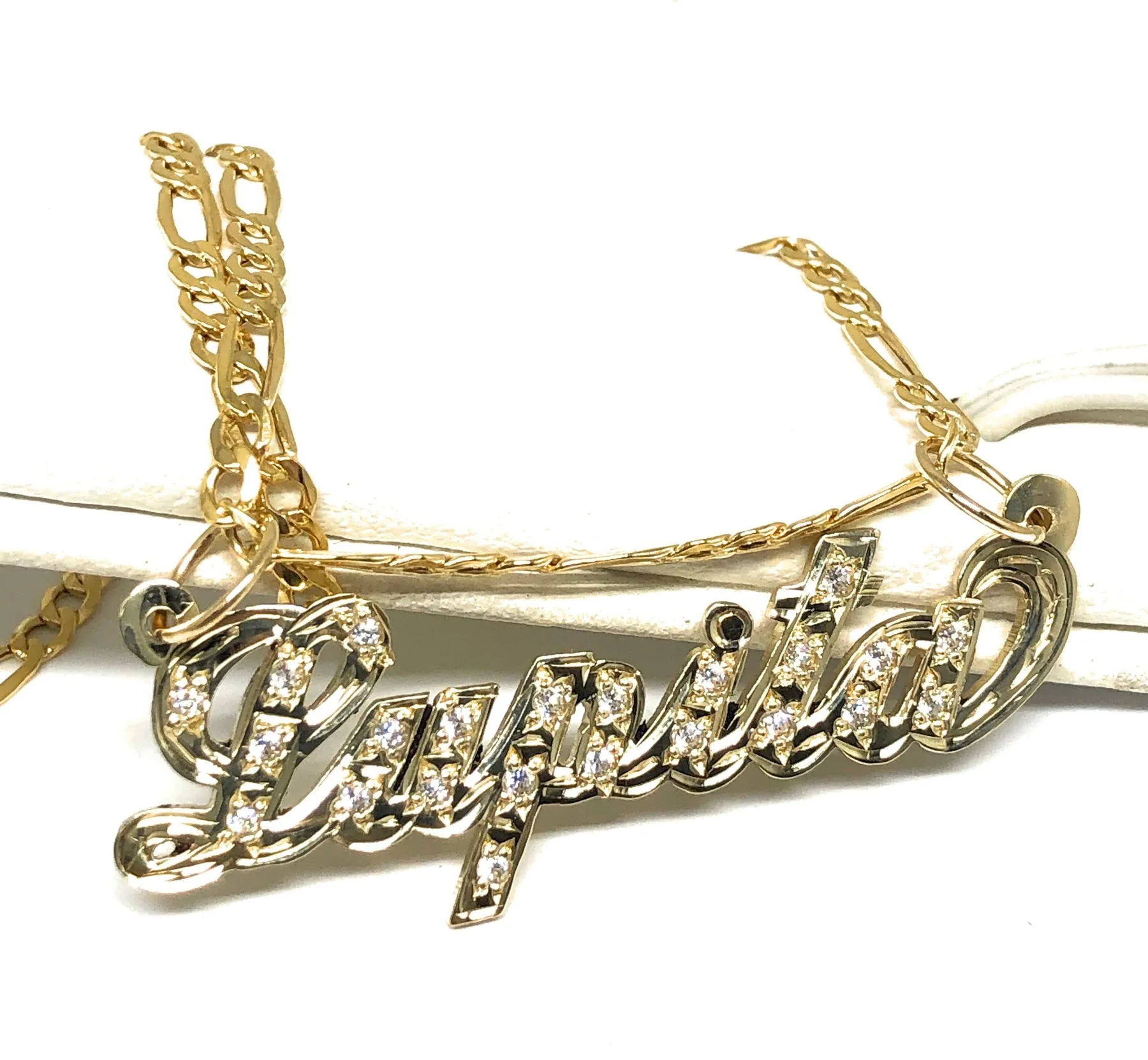 Custom Name Necklace with Iced out Customized Diamond 18k Gold Plated Nameplate Pendant Personalization Jewelry Gift For Women