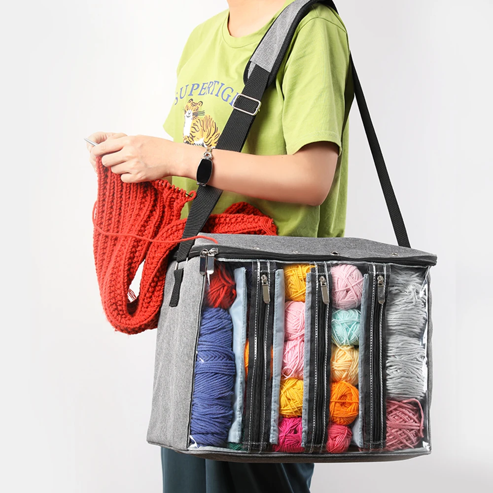 Fashion Large Capacity Multifunctional Shoulder Bag Sewing Tool Accessories Storage Bag Wool Bag Travel Organizer Storage Bag
