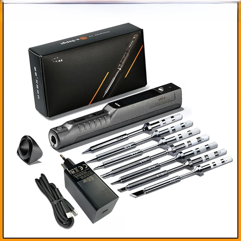 Original TS101 Soldering Iron 65W PD Adapter MiNi Adjustable Temperature Portable Soldering Station Set TS100 Upgrade