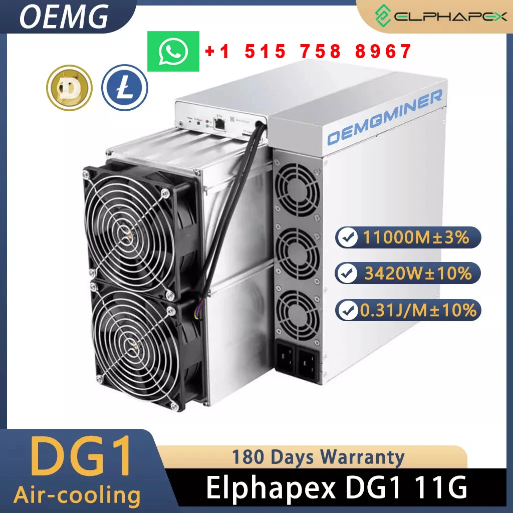 

Готов к отправке ELPHAPEX DG1+ Dogecoin/LTC Asic Хешрейт 14000 МГц/с для энергопотребления только 3920 Вт