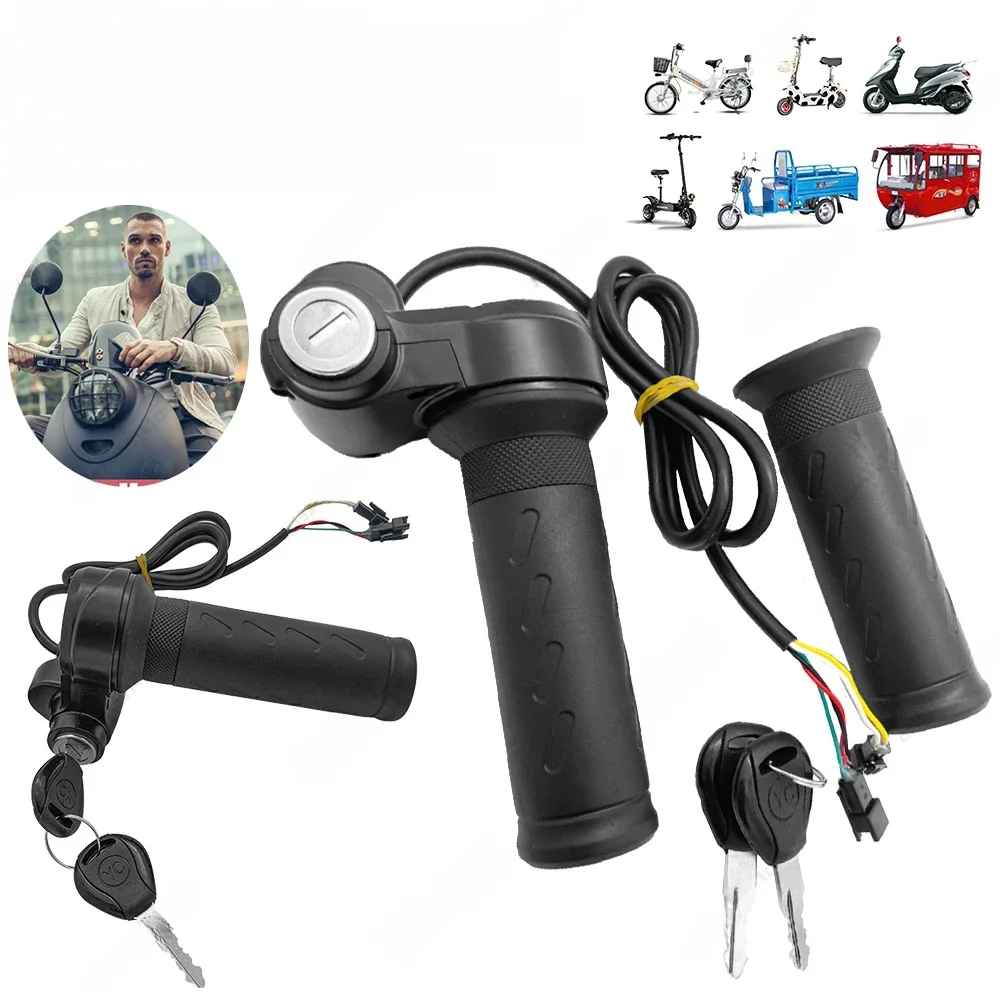 AliExpress APWIKOGER Universal Voltage Electric Bicycle Handlebar Twist Accelerator E-Bike Throttle Grip Scooter Handle Replacement Parts Accessories