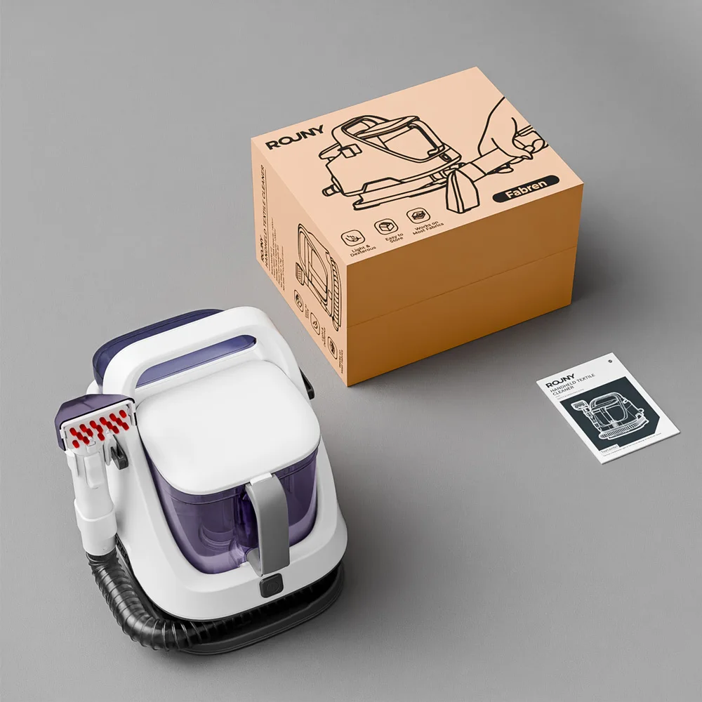 ROUNY Mehrzweck-tragbare Teppich- und Polsterreinigungsmaschine, Tiefenreinigungsshampoo mit Sprühdruck, Entfernung von Tierflecken, Weiß – Detail 13